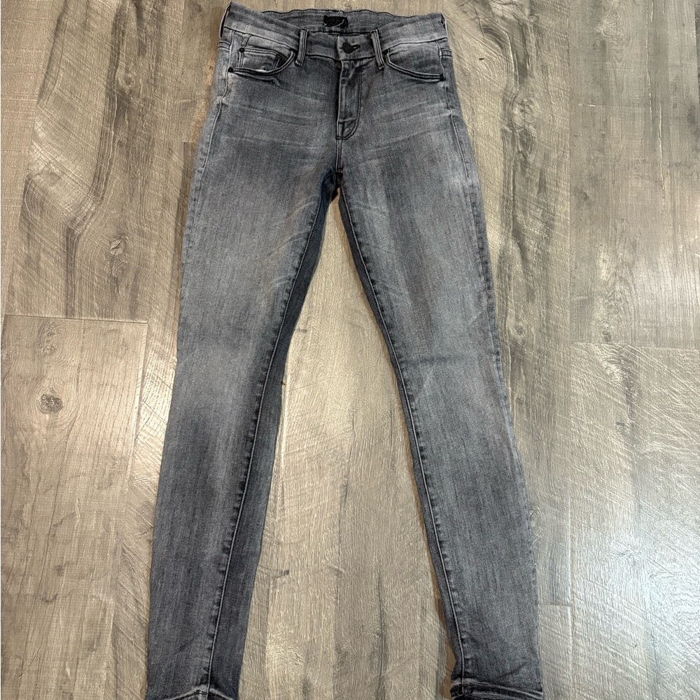 MOTHER Charcoal Skinny Jeans